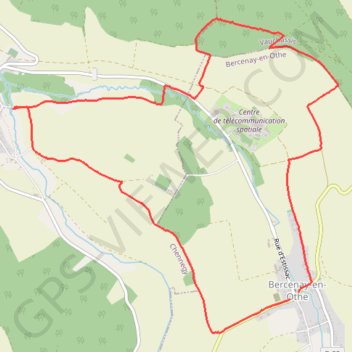 Trace GPS Circuit de Bercenay-en-Othe, itinéraire, parcours