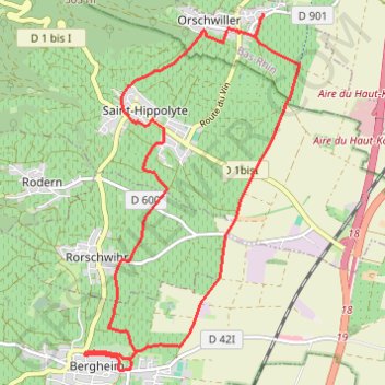 Trace GPS Orsch 13.3km 229m, itinéraire, parcours