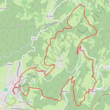 Trace GPS Une boucle dans les vignobles du Cerdon, itinéraire, parcours