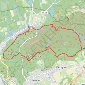 Trace GPS Marche buissonnière de Héricourt, itinéraire, parcours