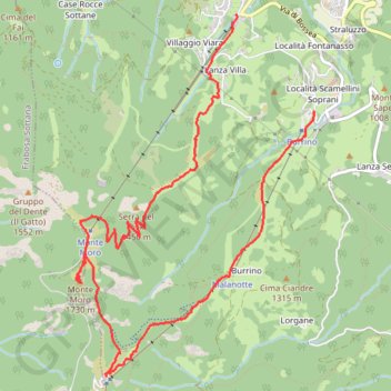Trace GPS Monte Malanotte - Monte Moro, itinéraire, parcours