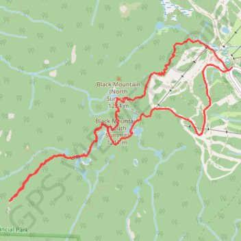 Trace GPS Eagleridge Bluffs - Cabin Lake - Black Mountain, itinéraire, parcours