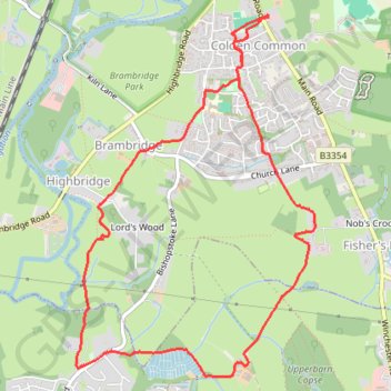 Trace GPS Colden Common to Stoke Woods Loop, itinéraire, parcours