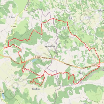 Trace GPS Boucle - Tournon-d'Agenais, itinéraire, parcours