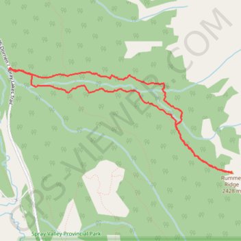 Trace GPS Rummel Ridge, itinéraire, parcours
