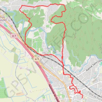 Trace GPS Valbonette - Piolenc, itinéraire, parcours