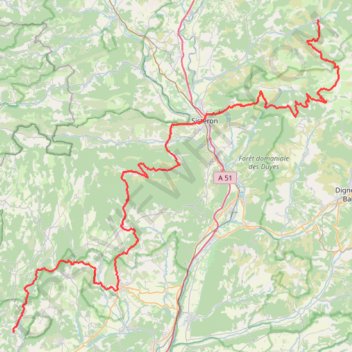 Trace GPS GR6 De Viens (Vaucluse) à Bayons (Alpes-de-Haute-Provence), itinéraire, parcours