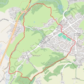 Trace GPS Autour de Vieugy, itinéraire, parcours