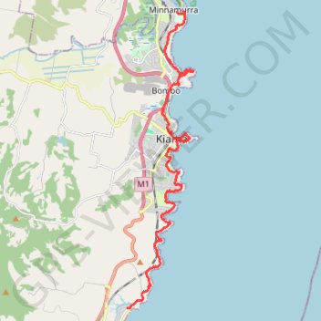 Trace GPS Kiama Coast Walk, itinéraire, parcours