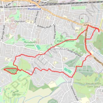 Trace GPS Bostall Woods to Shrewsbury Park Loop, itinéraire, parcours