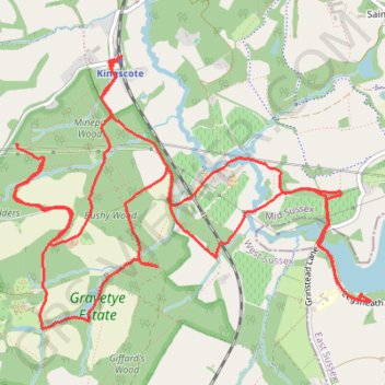 Trace GPS Gravetye Estate Loop, itinéraire, parcours
