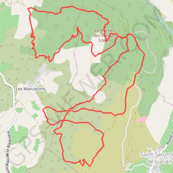 Trace GPS Rocher des Vierges et Canyon du Diable, itinéraire, parcours