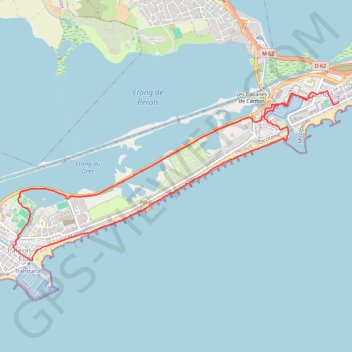 Trace GPS Carnon-Palavas, itinéraire, parcours