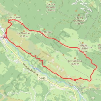 Trace GPS Le Tour de la Bouche - Campan, itinéraire, parcours