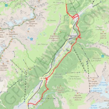 Trace GPS Petit Balcon Nord - Chamonix, itinéraire, parcours
