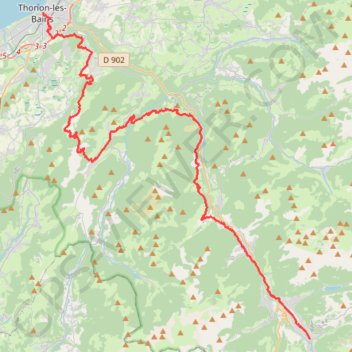 Trace GPS Thonon / Morzine, itinéraire, parcours