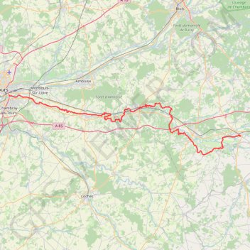 Trace GPS De Tours - Selles-sur-Cher, itinéraire, parcours