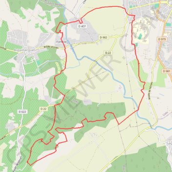 Trace GPS Capitelles de Blauzac - Uzès, itinéraire, parcours