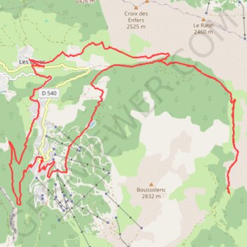 Trace GPS Boucle de Grand Vallon, itinéraire, parcours