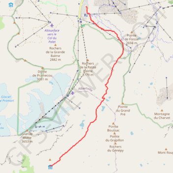 Trace GPS Tignes - Refuge de la Leisse, itinéraire, parcours