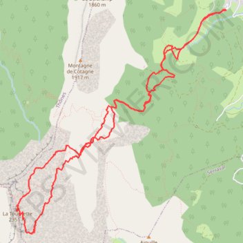 Trace GPS La Tournette depuis Belchamp (Bornes - Aravis), itinéraire, parcours