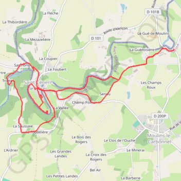 Trace GPS Circuit Saint Cénéri - Alpes Mancelles, itinéraire, parcours