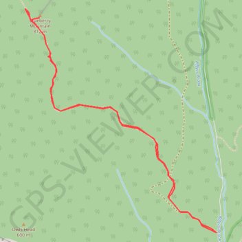 Trace GPS Blueberry Mountain, itinéraire, parcours