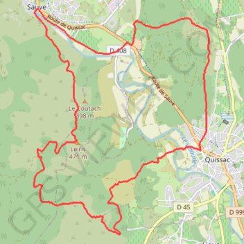 Trace GPS Crête du Coutach, itinéraire, parcours