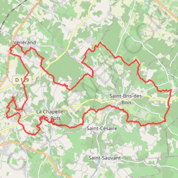 Trace GPS La Chapelle-des-Pots, itinéraire, parcours