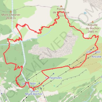 Trace GPS Col de Leschaux, itinéraire, parcours