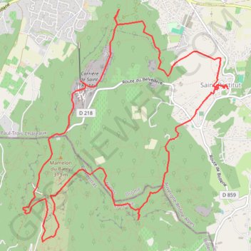 Trace GPS Plateau de Saint Restitut, itinéraire, parcours