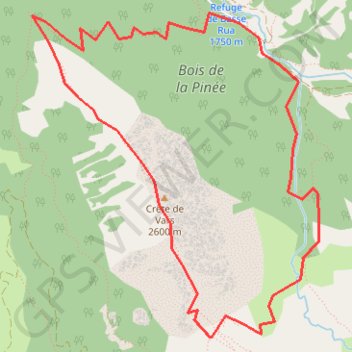 Trace GPS Crête de Vars, itinéraire, parcours