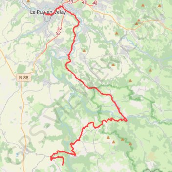 Trace GPS J1 Dialogue avec Stevenson - Le Puy-Masclaux, itinéraire, parcours