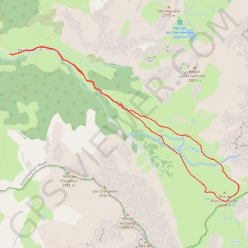 Trace GPS Rando Col du vallonet, itinéraire, parcours