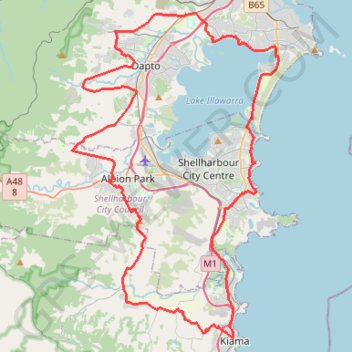 Trace GPS Southern Illawarra Circuit, itinéraire, parcours