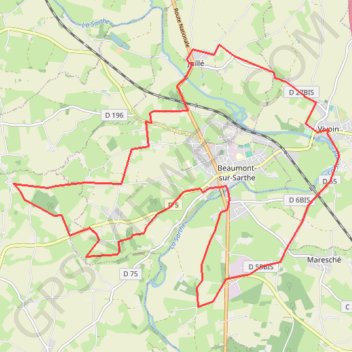 Trace GPS Beaumont, itinéraire, parcours