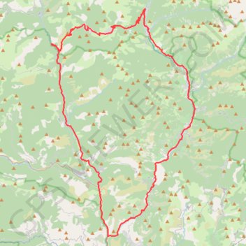 Trace GPS Col Saint Martin, itinéraire, parcours