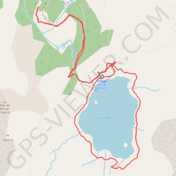 Trace GPS Lac d'Allos, itinéraire, parcours