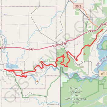 Trace GPS Minnesota Voyageur Trail Ultramarathon, itinéraire, parcours