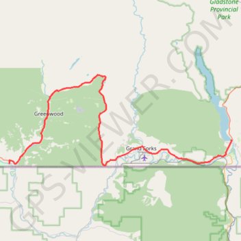 Trace GPS Midway - Christina Lake, itinéraire, parcours