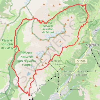Trace GPS Tour des Aiguilles Rouges, itinéraire, parcours
