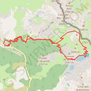 Trace GPS Ascension des aiguilles de Tortisse, itinéraire, parcours