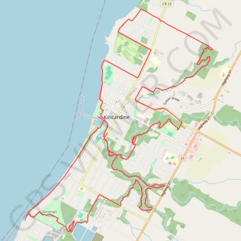 Trace GPS Tour of Kincardine, itinéraire, parcours