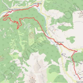 Trace GPS Queyras - Jour 1, itinéraire, parcours