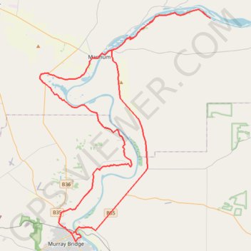 Trace GPS JDRF Murray River Raid, itinéraire, parcours