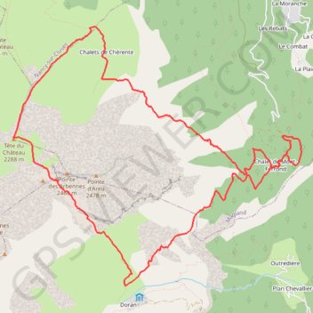 Trace GPS Tour de la tête d'Areu, itinéraire, parcours
