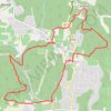Trace GPS La Galle, Sentier entomologique, le Castelas d'Uchaux, itinéraire, parcours
