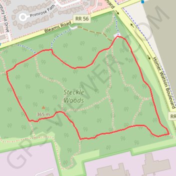 Trace GPS Steckle Woods Loop, itinéraire, parcours