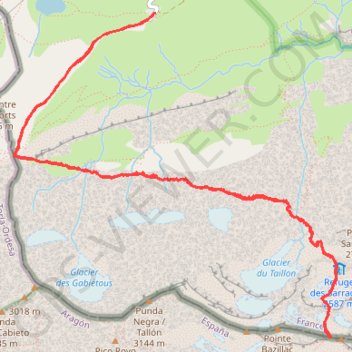Trace GPS Brèche de Roland, itinéraire, parcours