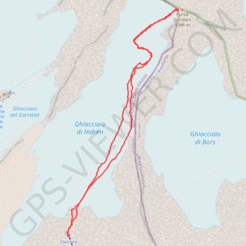 Trace GPS Punta Giordani-2013, itinéraire, parcours